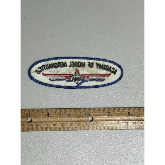 Vintage Academy Of Model Aeronautics Aviation Patch Airplane Pilot AMA Plane - Picture 2 of 2